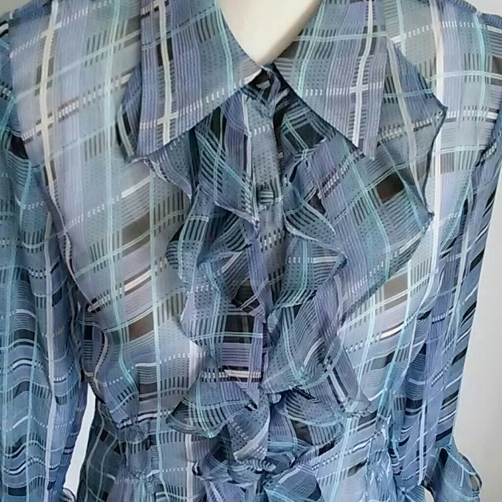 🌹 CAbi | Button Down Ruffle Blouse - Picture 4 of 7